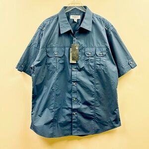 New Beyond The Limit Men's Navy Short Sleeve Shirt Size 3XL